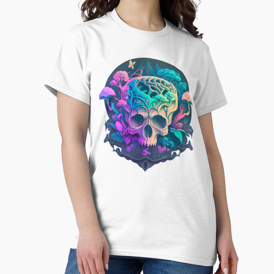 Hippie Mushroom Skull by franktact