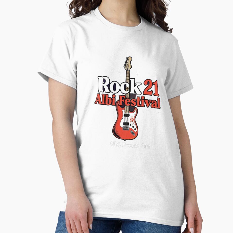 Rock 21 Albi Festival Guitar Shirt – Vintage Rock Music Festival Design – Albi France Rock Concert Graphic Tee by Sushikidsntod