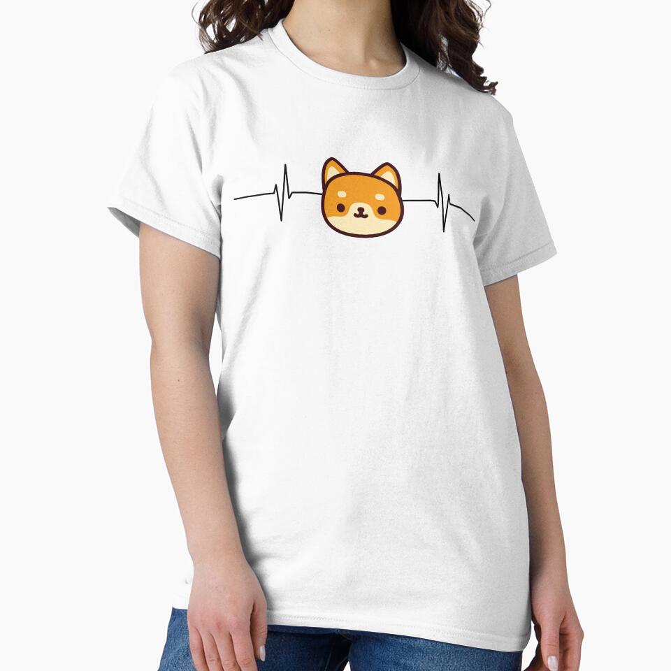 Heartbeat Shiba Inu Face by MacAndMoose