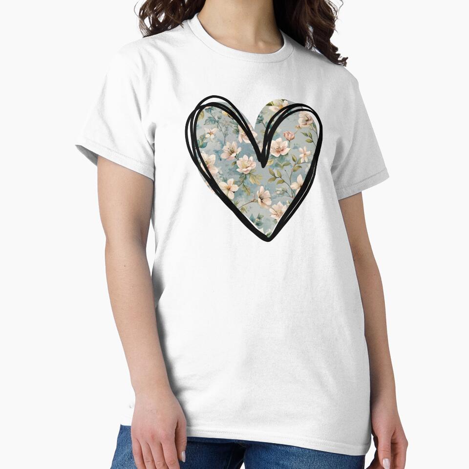 Valentine's Day Heart Boyfriend Girlfriend Spring Flowers Pattern by SStarDesigns