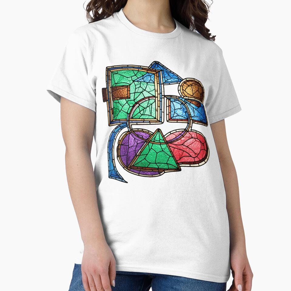 shapes misbehaving stained glass colorful geometric abstract design by SmashingDeals
