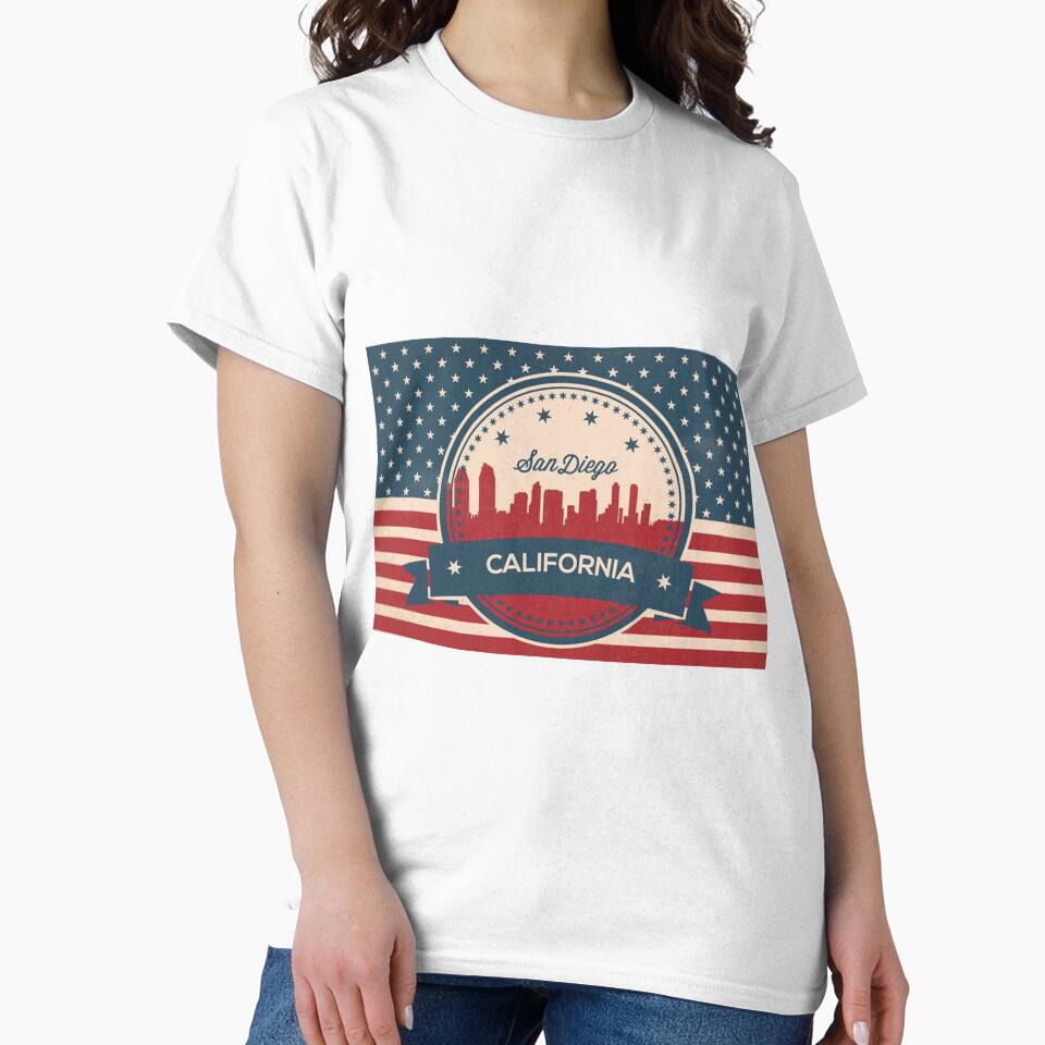 Retro San Diego Skyline by TeamBride