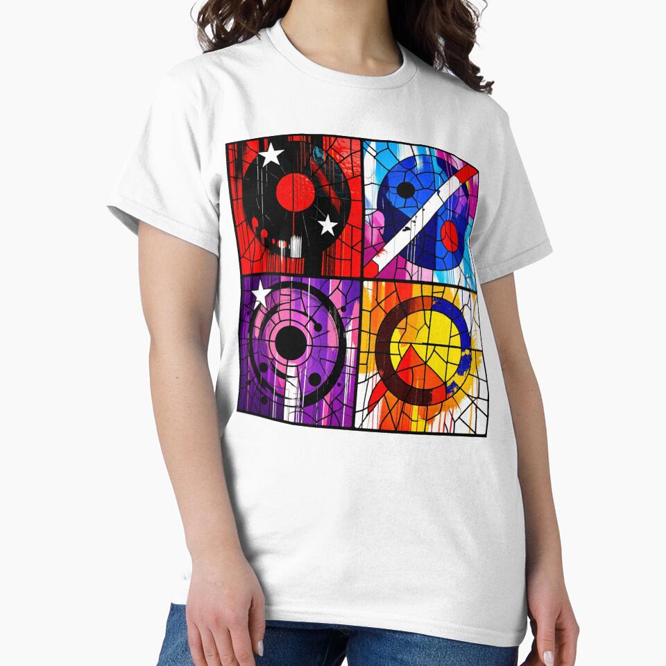 cosmic pop geometry stained glass colorful geometric abstract design by SmashingDeals