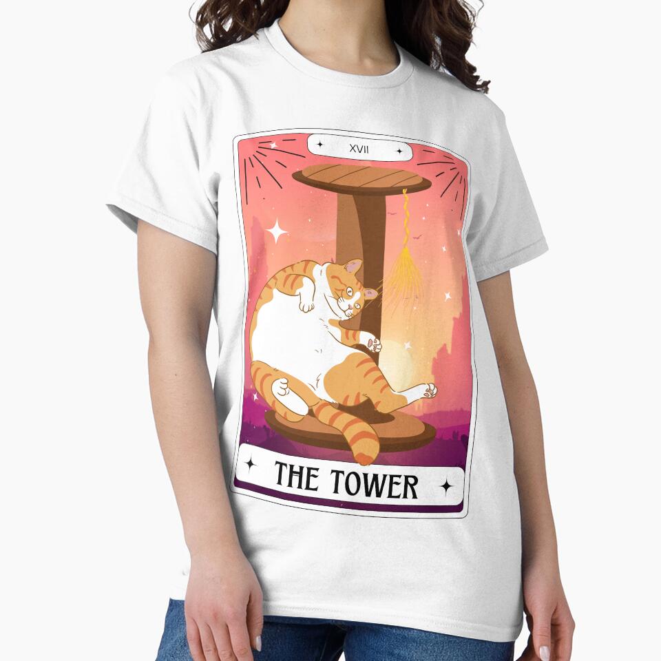 Tarot Card Orange Cat The Tower by BettySpicer