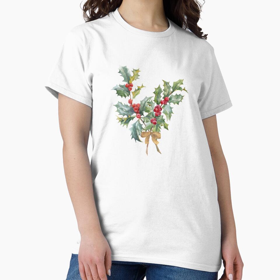 flower December Birthday Blooms: Festive Holly by Playful Strokes pom@pom