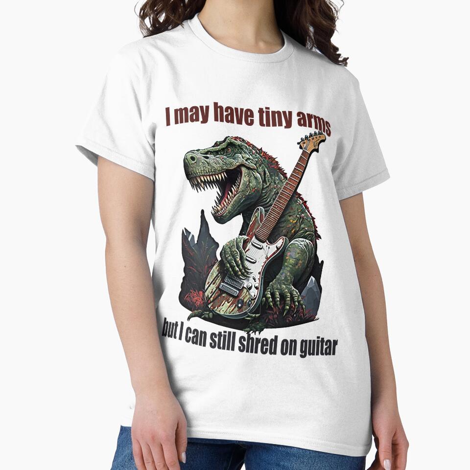 T-rex playing guitar by flowinglobe