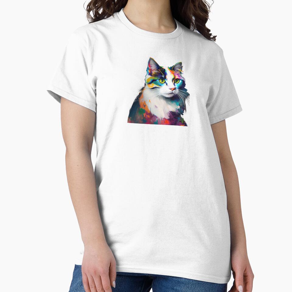 Colorful cat painting by DopeDesign111