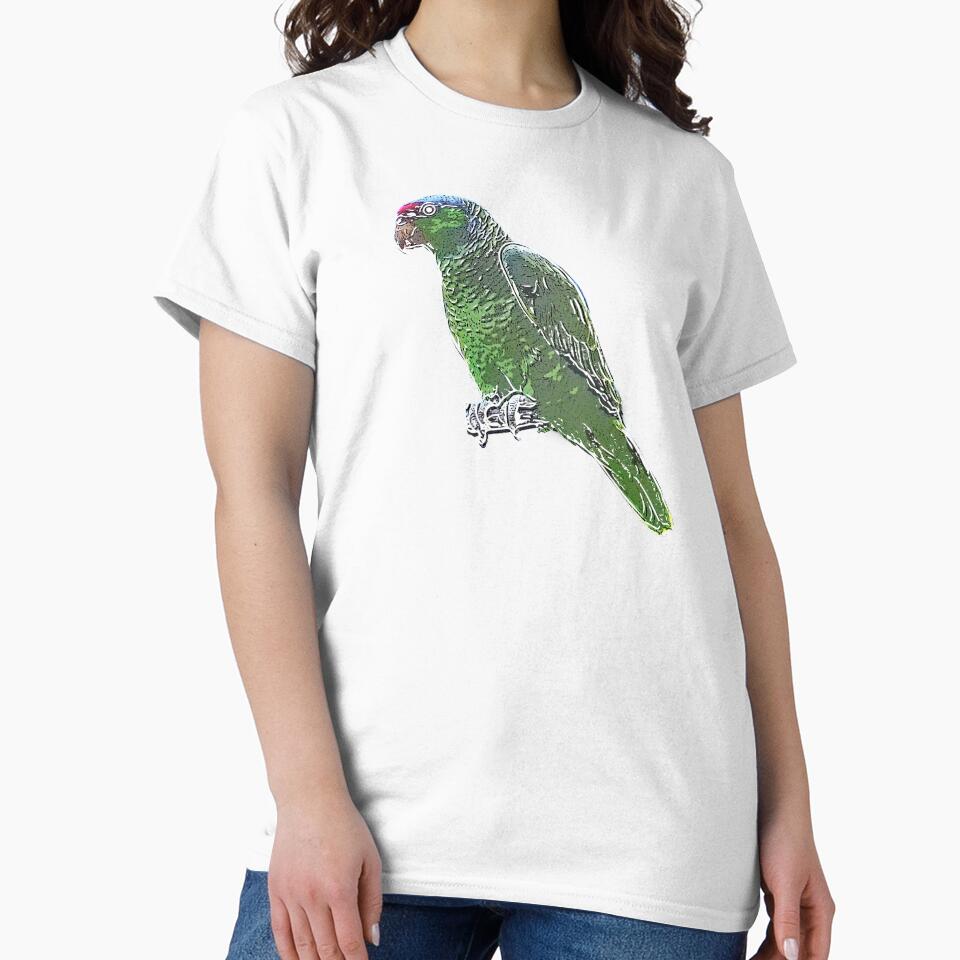 Lilac-crowned Finsch's Amazon White Alternate Design by designsasstultd