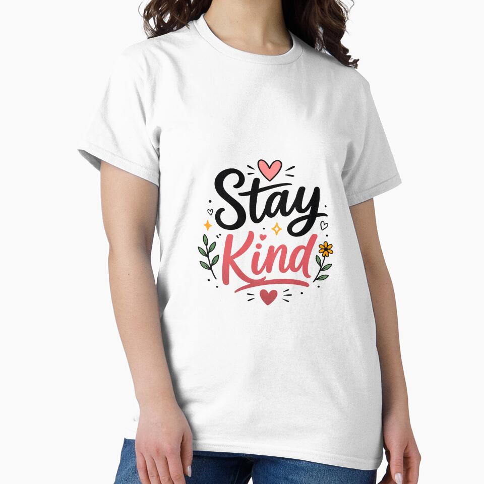 Stay Kind Typography | Kindness Motivational Quote | Positive Affirmation Design by Lovestickerco