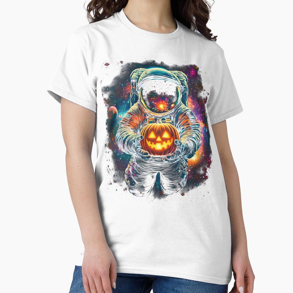 Halloween Astronaut Pumpkin - Space-Themed Halloween Design by Pavel1981