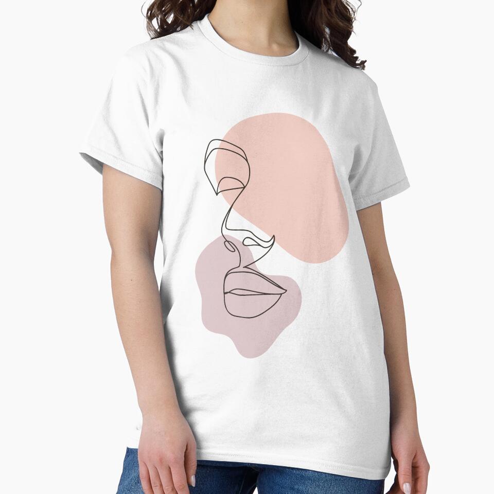 Abstract minimal female single line art (One line art) by MusesWhispers