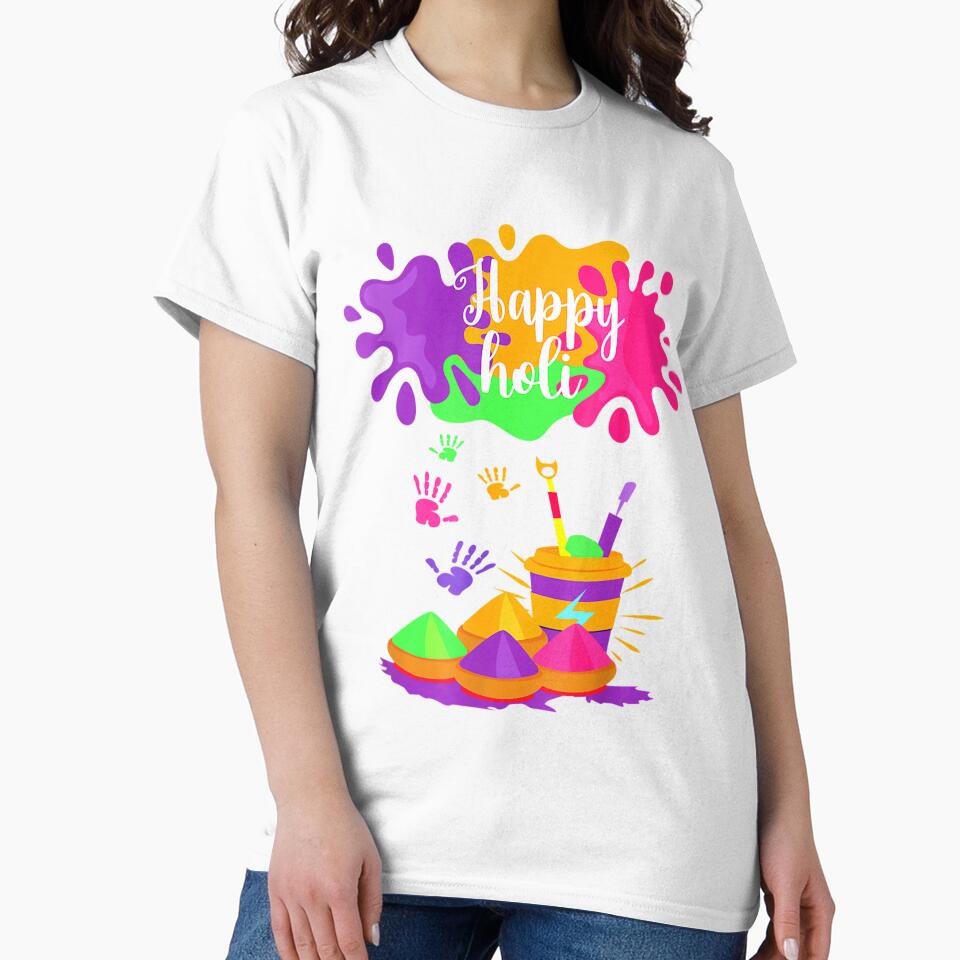 Happy Holi Festival Outfit For Women Kids Men Family by fakioenmi
