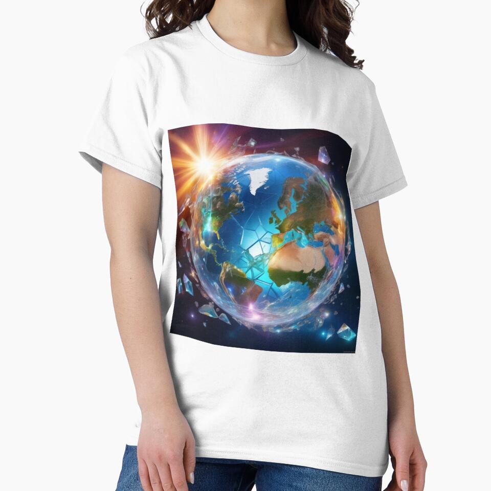 planet Earth, Broken Glass effect, by aipaint
