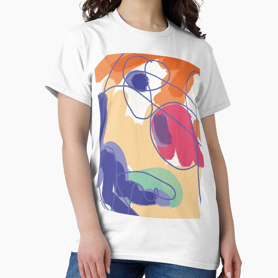 Colorful Line Art Doodle Abstract by RallyPointArt