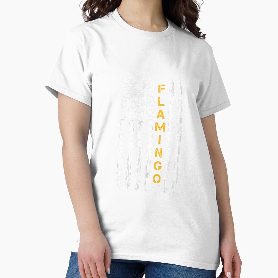 Vintage American Flag Flamingo Funny by NeverLoseSF