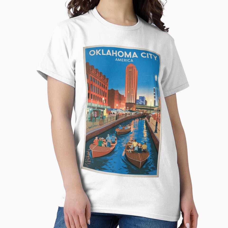 Oklahoma City Vintage Travel Poster by TravelerRat