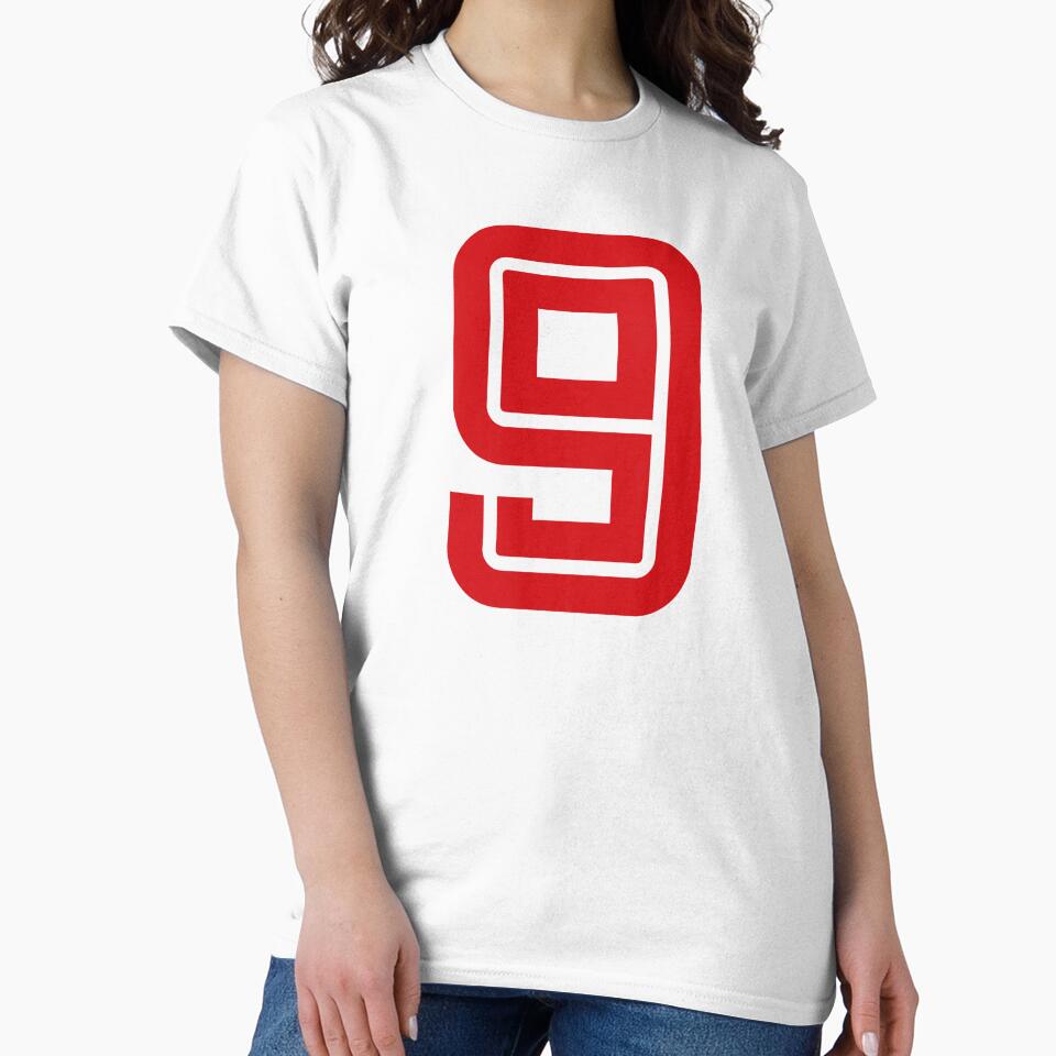 No. 9 / Player Number Nine / Football Player Number 9 (Red) by STUDIO-72