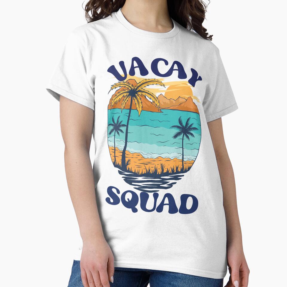 Vacay Squad Cool Beach Lover Funny Vacation Gift by SharpThreadZ