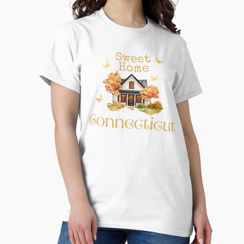Sweet Home Connecticut - Vacation Hometown Vintage Souvenir by Mozaic Clothes