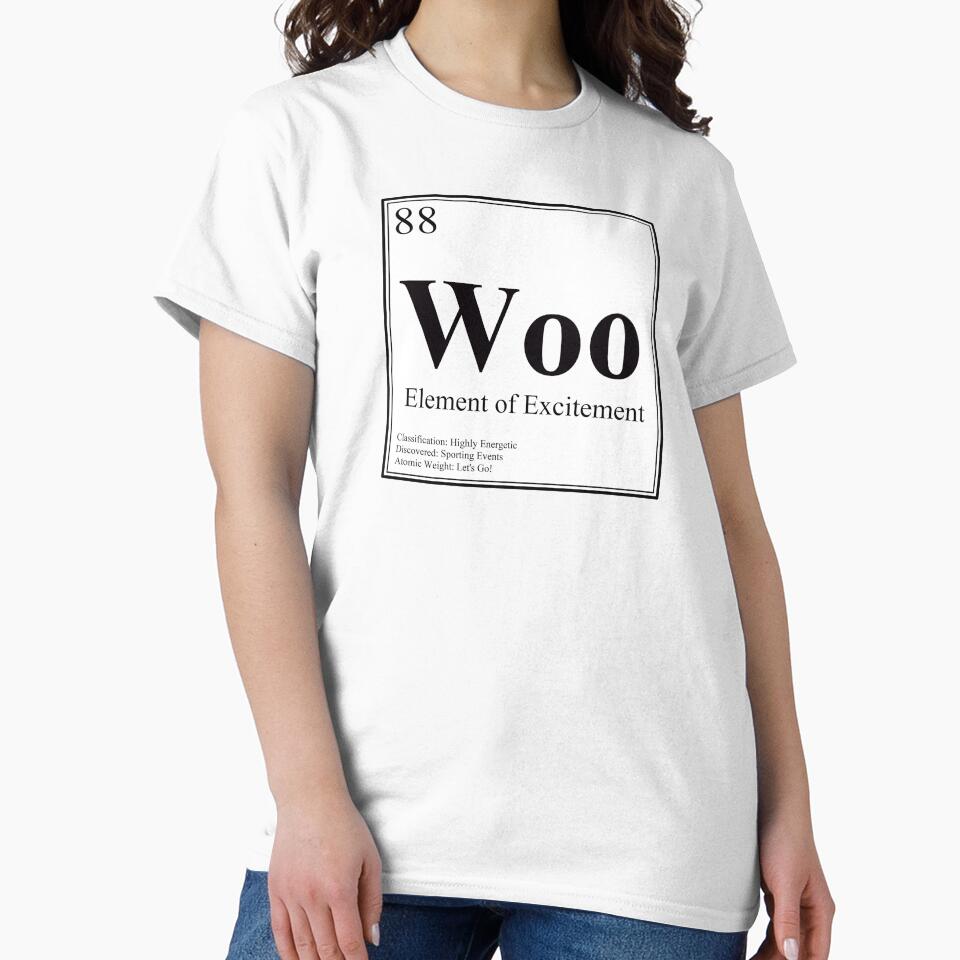 Woo - Element of Excitement - Funny Periodic Table Card by Estalon