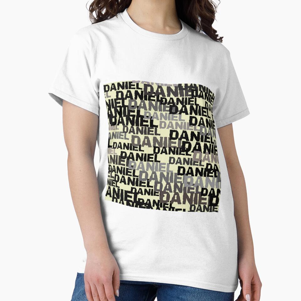Daniel Name Custom Pattern Yellow by analogsandpixel