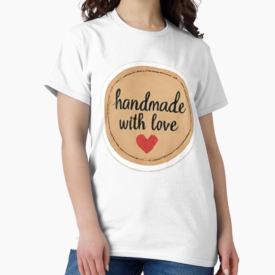 Handmade with Love Sticker – Kraft Paper Rustic Label by sadedream
