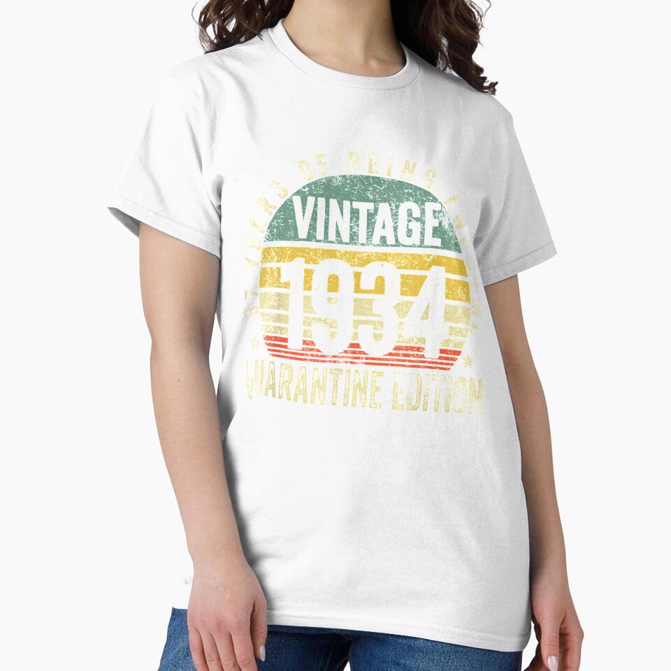 87th Birthday Retro Limited Edition 1934 Quarantine Birthday by lolahomya