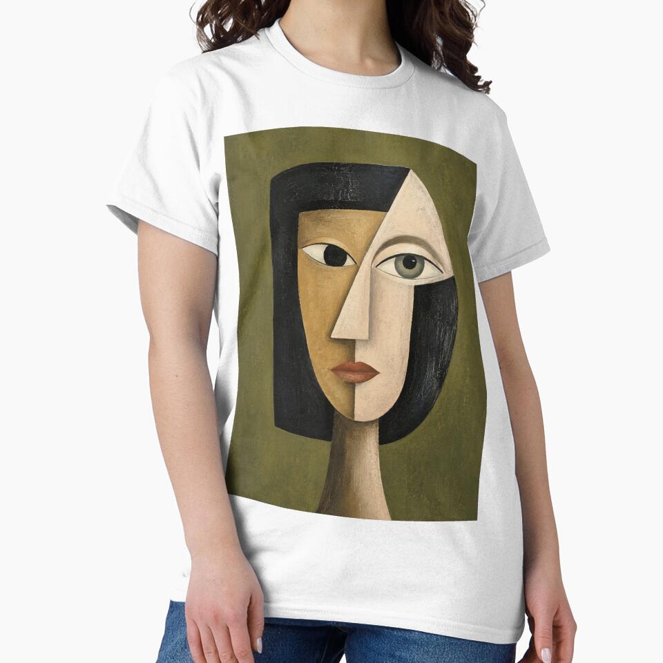 Earth Cubism Abstract Face by savanacray