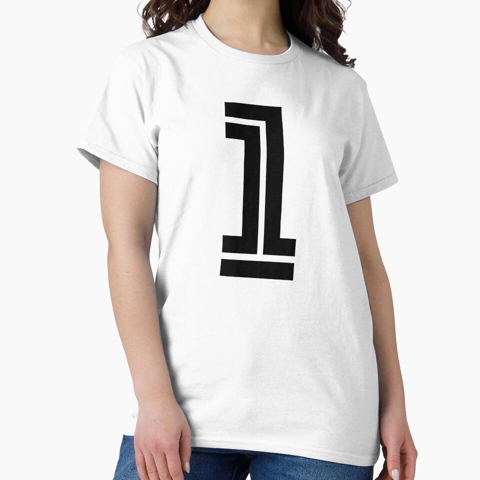 No. 1 / Player Number One / Football Player Number 1 (Black) by STUDIO-72