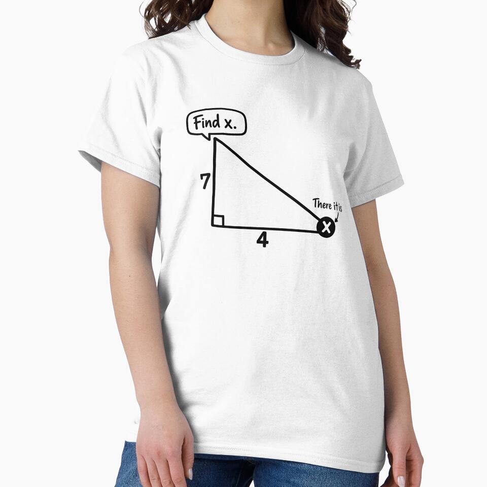 Find X Math Triangle Funny by Byte-shirt