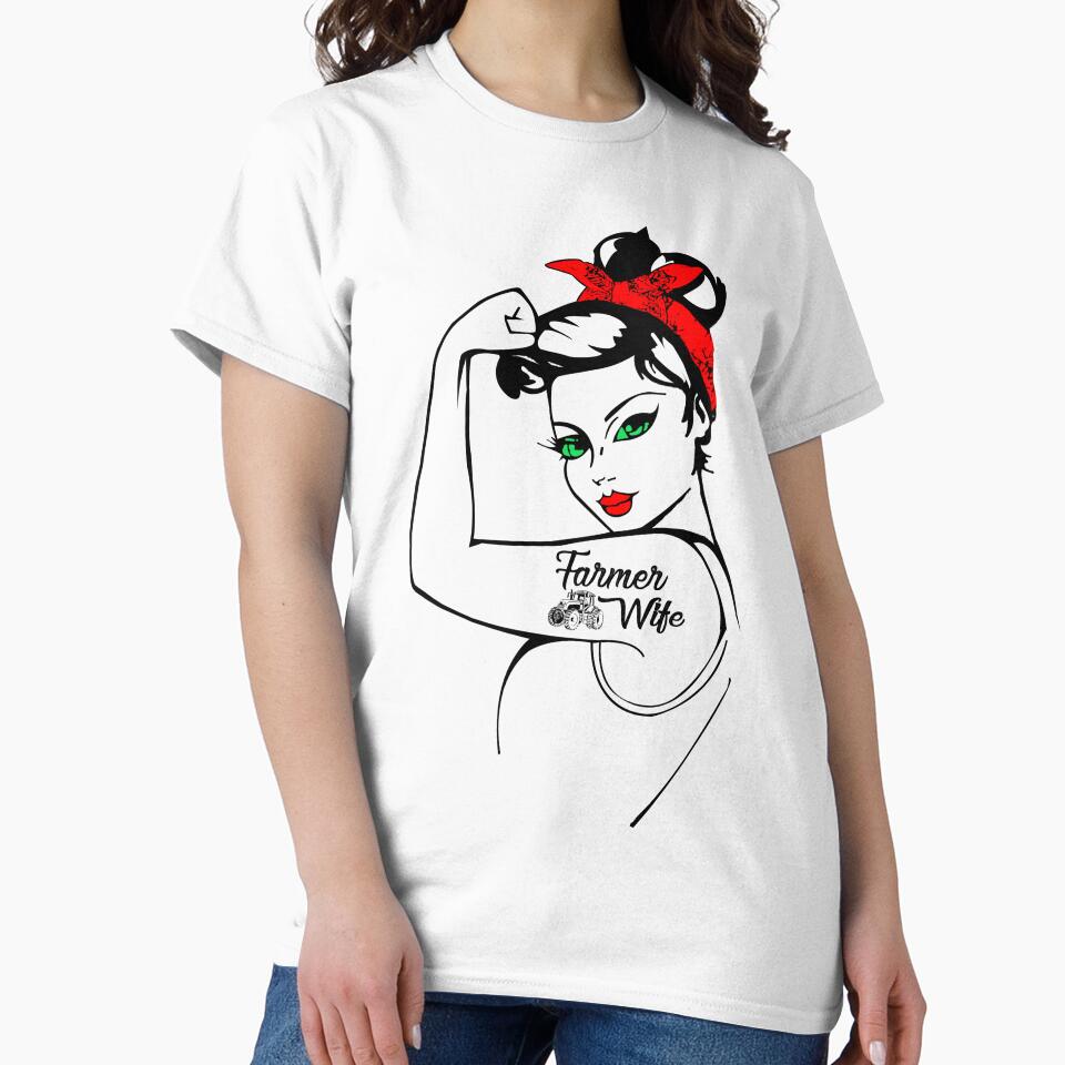 Cute farmer wife with bandana awesome gift for women and girls by Titmit