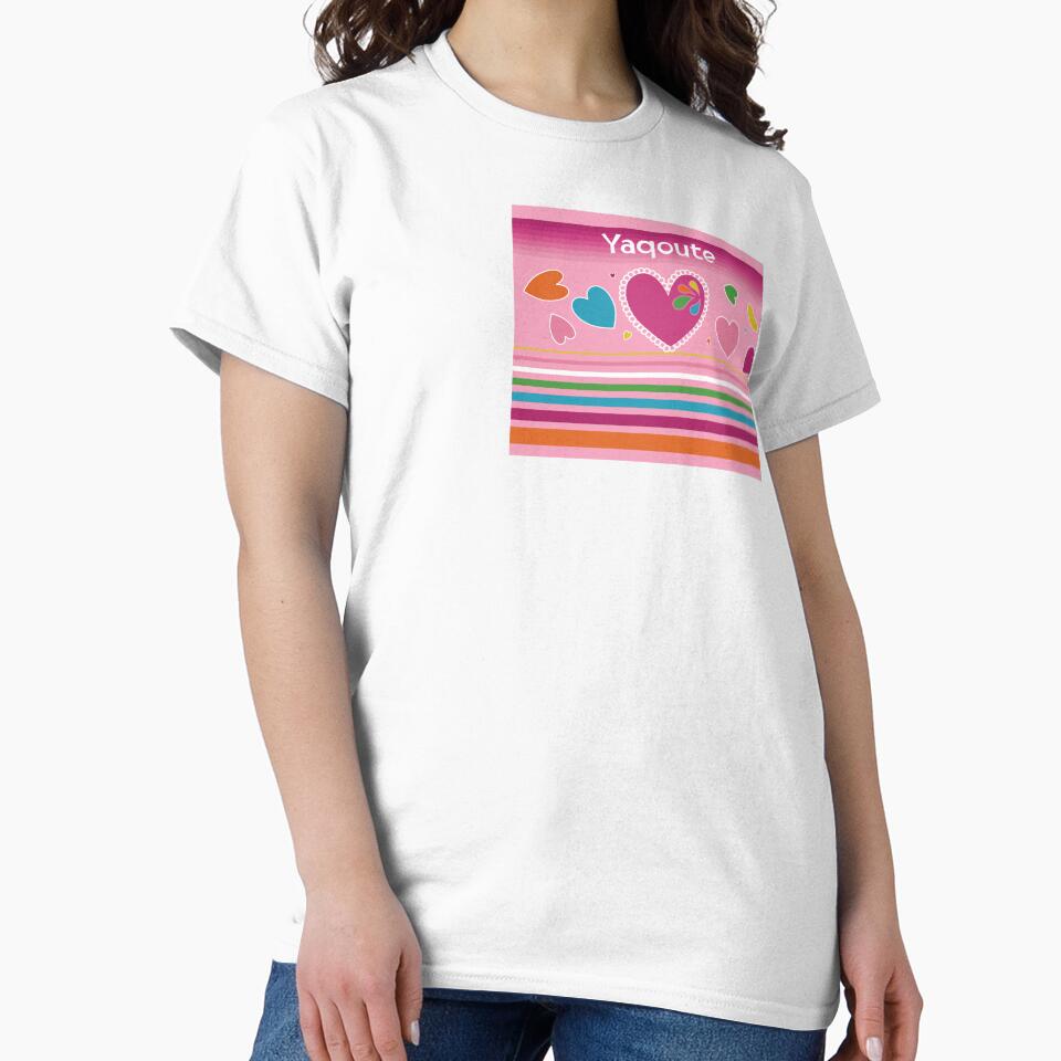 Raspberry hearts stripes jewels colourful personalised English Arabic by HalunaHappy