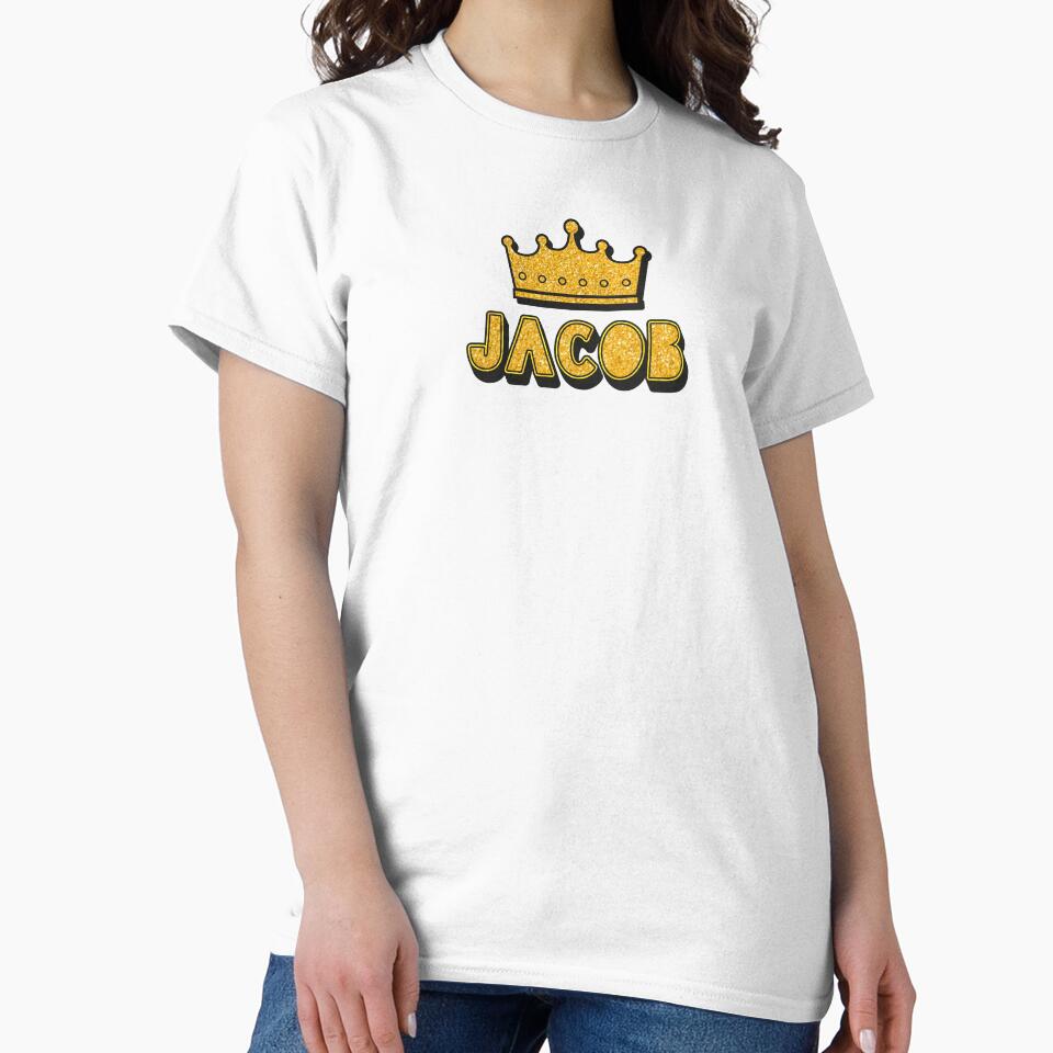 Jacob Personalized Name With Crown - Cool & Funny Custom Gift for Men and Boys by Oussinc