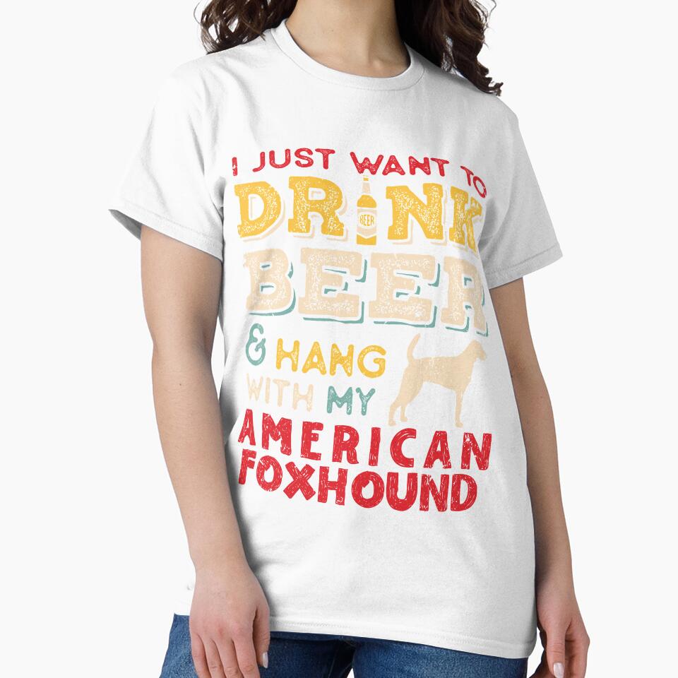 American Foxhound Dog Dad Beer Lover by rafaeltto
