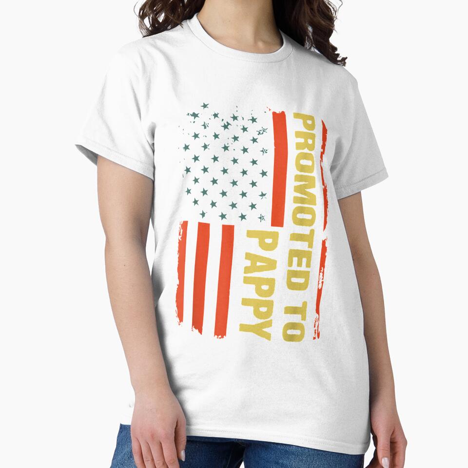Promoted To Pappy Usa American Flag Vintage Best Gift by anniet33
