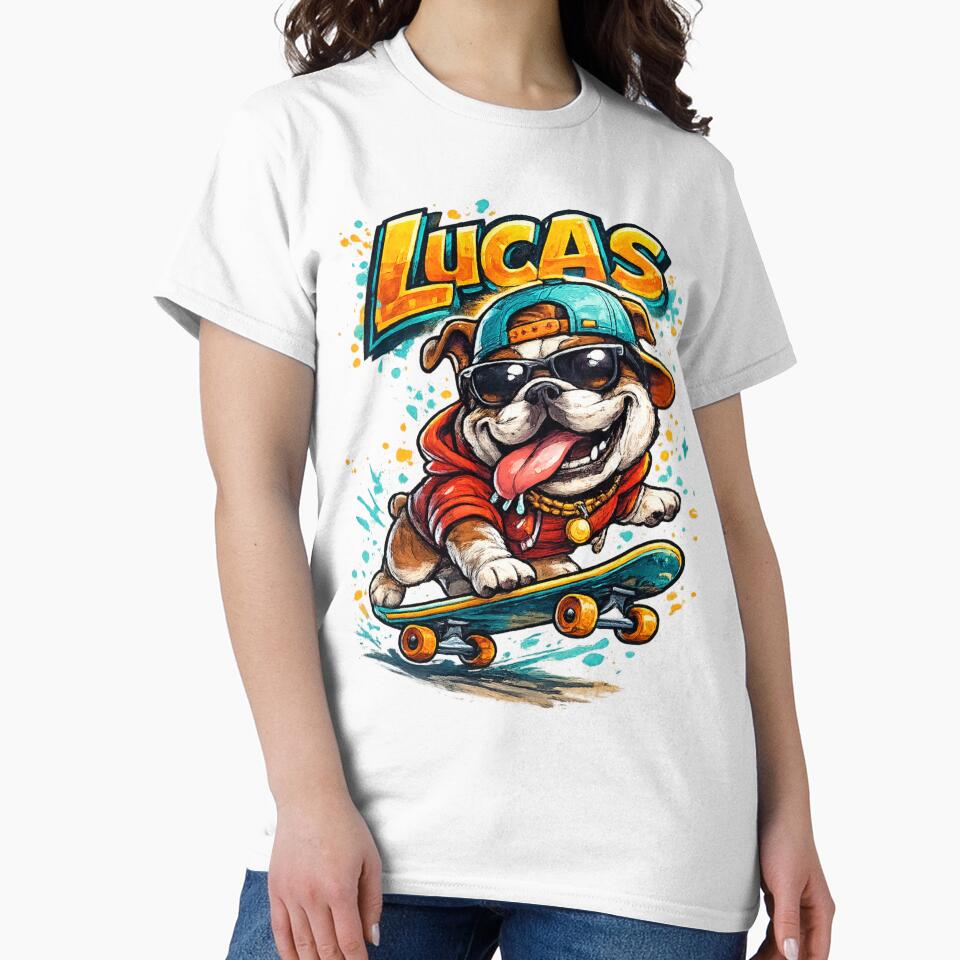 Lucas – Cool Cartoon Name Mascot Sticker by AlexLineArt