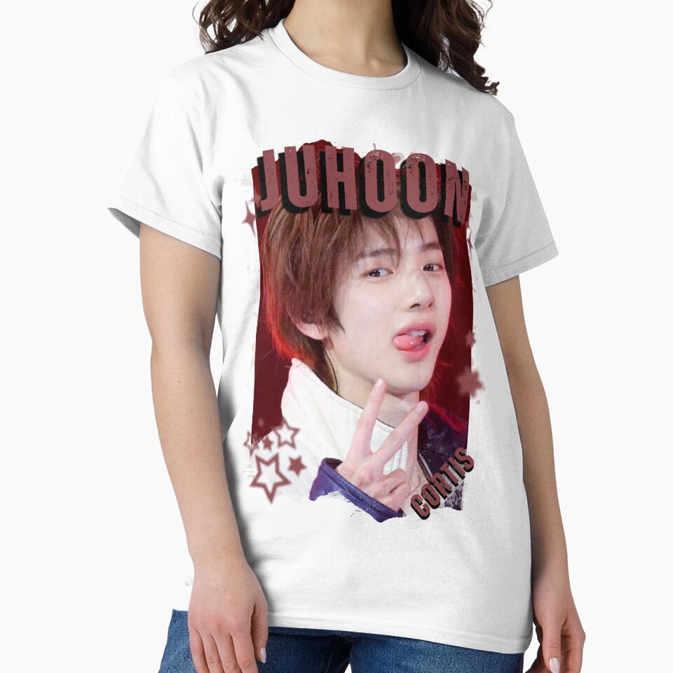 CORTISs Juhoon Kpop Boy Group Black and White Collage Digital Art Portrait by AJUNICE STUDIO