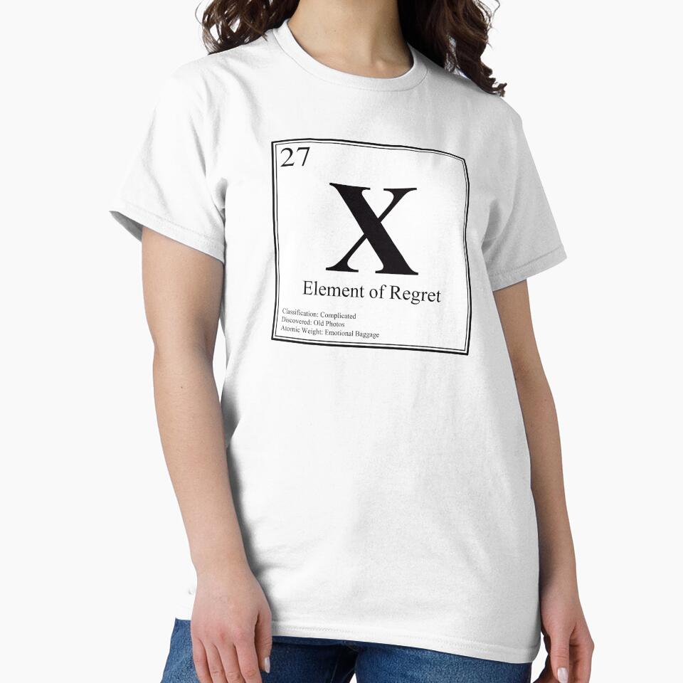 X - Element of Regret - Funny Periodic Table Card by Estalon