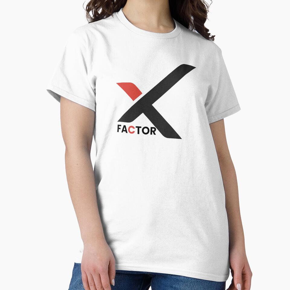 Minimal Abstract X Factor Typography Design by TotemTshirt