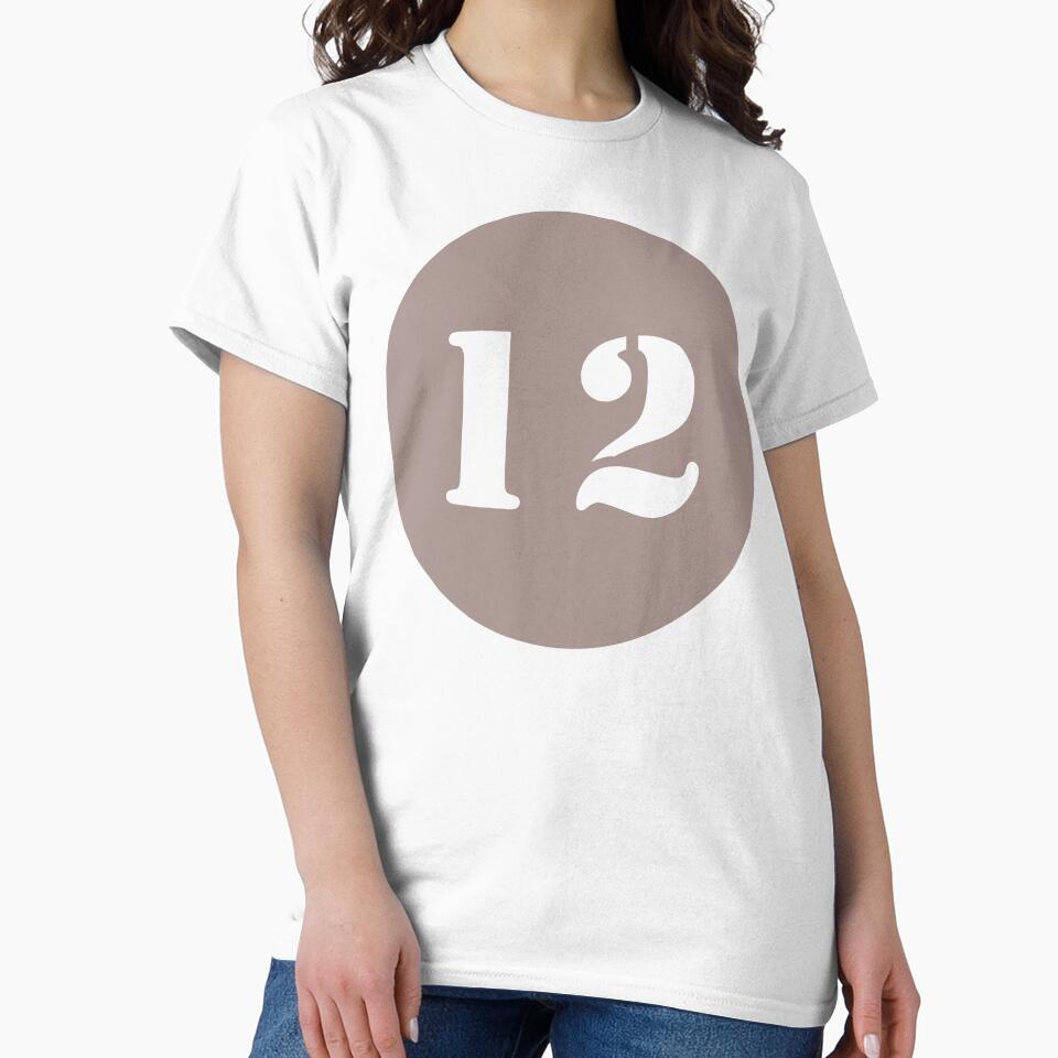 Number Twelve (12) Boho Beige Circle by Ching Teoh