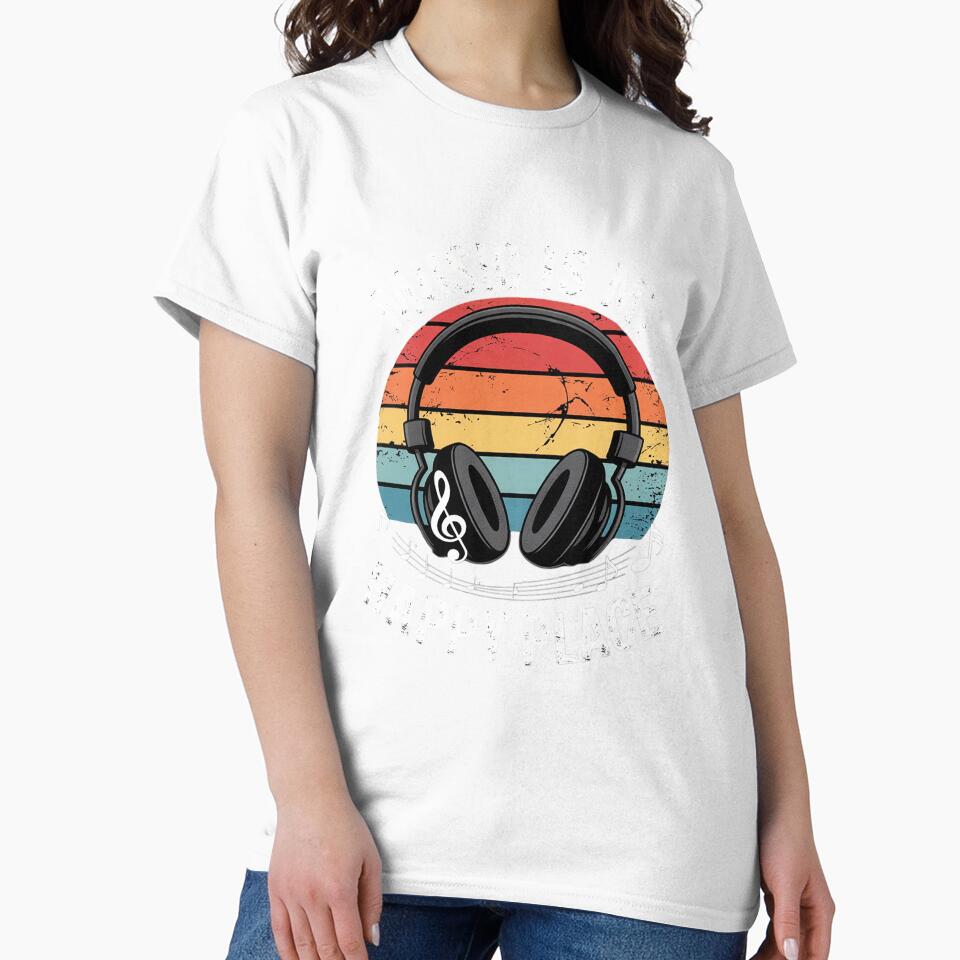 Music Is My Happy Place Musician Outfit EDM Music Lovers DJ by RsFilsingerArt