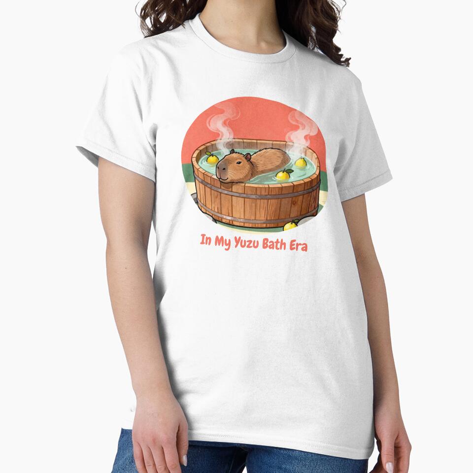 In My Yuzu Bath Era Cute Japanese Capybara Meme by FIREDesignsPOD