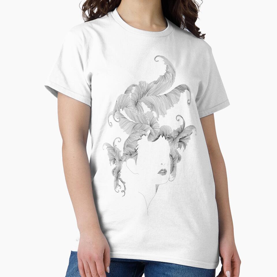 Women Flower Line Art by SurfolioPrints