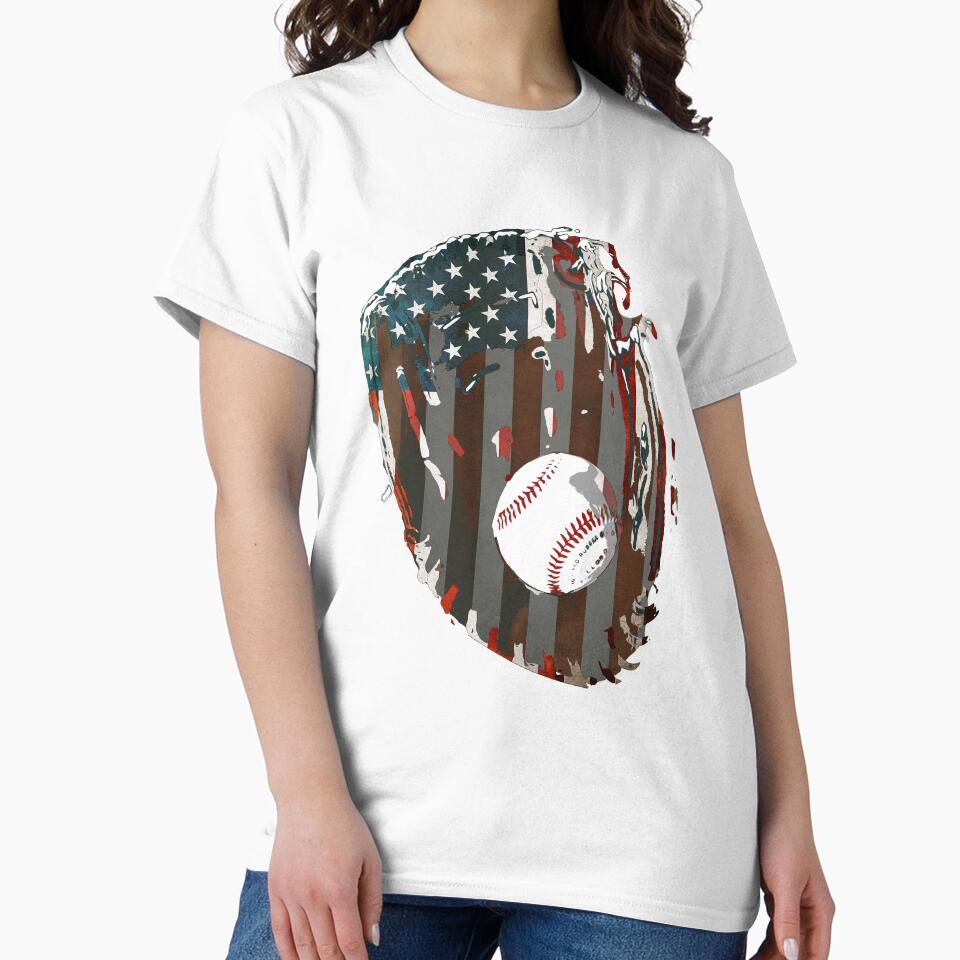 Patriotic Baseball 4th of July Men USA American Flag Baseball Boys by Doooriginals