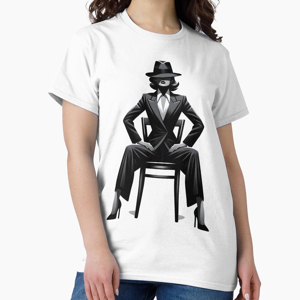 Black and white Gangster Woman by StickaTime