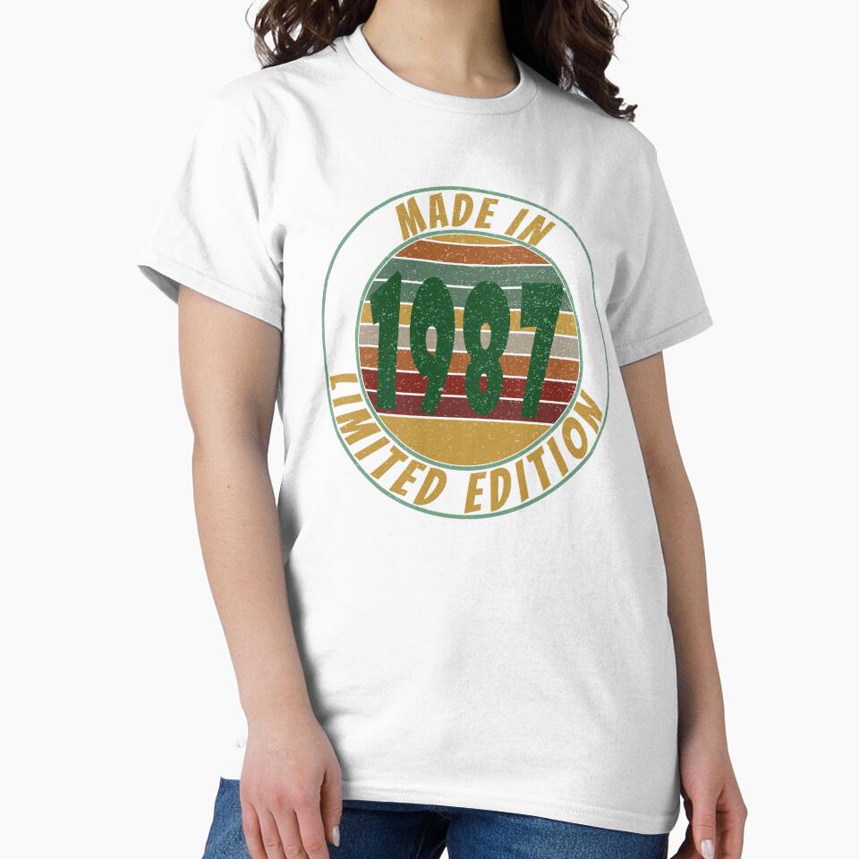 Made In 1987 Limited Edition Retro Vintage by Qudkin