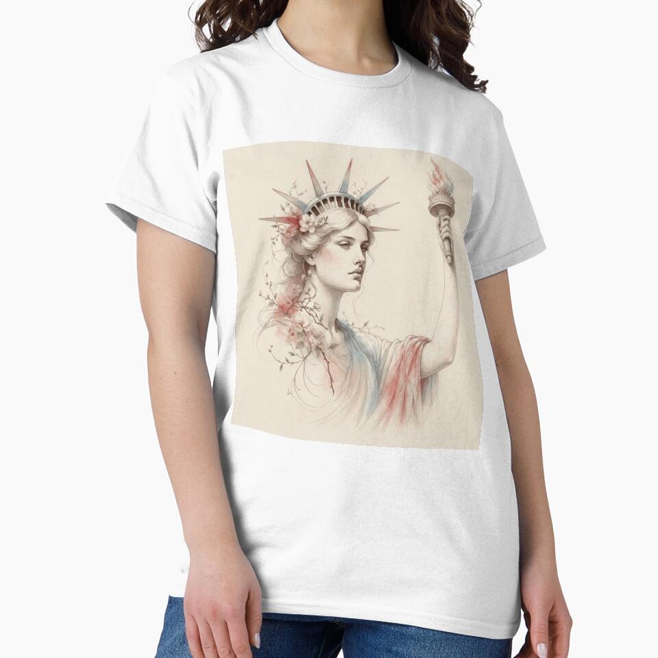 Lady Liberty with Torch by MKThreadsStudio