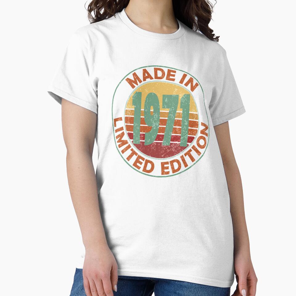 Made In 1971 Limited Edition Retro Vintage by Qudkin