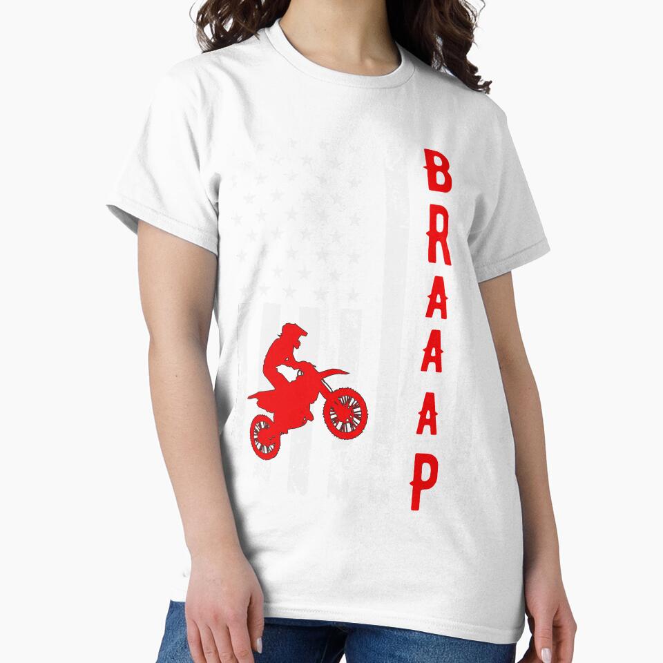 braaap vintage USA American flag funny tee by Love is beautiful.