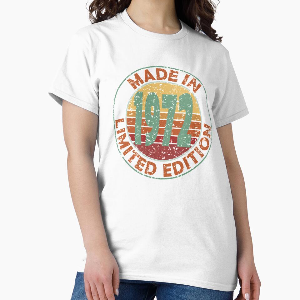 Made In 1972 Limited Edition Retro Vintage by Qudkin